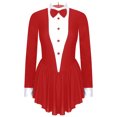 thumbnail image 3 of YiZYiF Costume de Serveuse pour Femme, Robe à Volants à Manches Longues, Tenue de Danse, Rouge G, 3 of 7