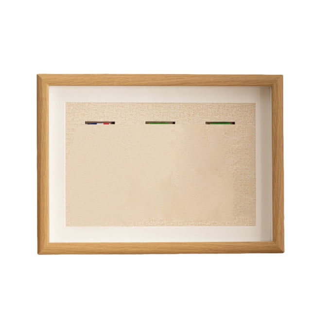 ZheElen Medal Photo Frame Holder Preserve Memories In Style Photo Frame Storage Wooden Medal Photo Display A4 three hole