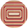 thumbnail image 1 of Ahgly Company Tapis Rond Lavable en Machine Intérieur Transitionnel Rouge Lave, 3 Pieds Rond, 1 of 7