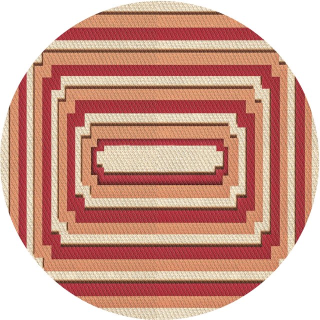 Ahgly Company Tapis Rond Lavable en Machine Intérieur Transitionnel Rouge Lave, 3 Pieds Rond