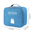 thumbnail image 3 of maytalsory Emergency Organizer Zipper Waterproof Household Empty Storage Bag Classification Dust-proof Students Pill Case for School Blue Large, 3 of 8