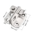 thumbnail image 2 of Unique Bargains Flip Door Latch 201 Stainless Steel 45x40mm Gate Latch Left Open Hasp Sliding Lock with Padlock Hole, 2 of 4