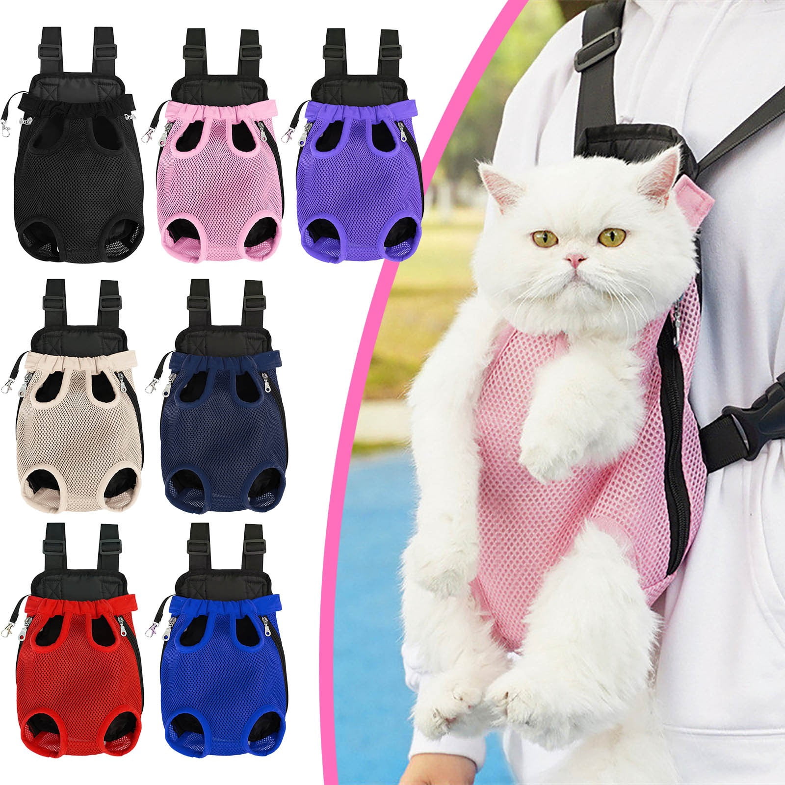 Sentmoon Dog Carrier Small Dog Carrier Shoulder Bag Pet Backpack Outdoor Portable Mesh Breathable Backpack