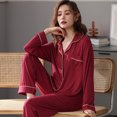 thumbnail image 1 of REDHOTYPE Pyjamas pour Femmes Ensemble Manches Longues Sleepwear Lounge Chemise de Nuit, 1 of 2