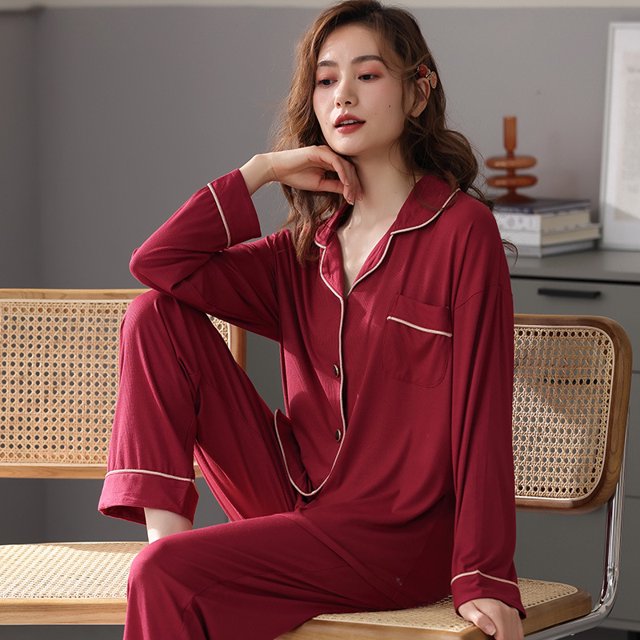 REDHOTYPE Pyjamas pour Femmes Ensemble Manches Longues Sleepwear Lounge Chemise de Nuit