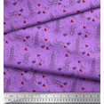 thumbnail image 3 of Soimoi Purple Modal Satin Fabric Rocket & You Are My Everything Text Print Fabric by the Yard 42 Inch Wide, 3 of 3