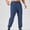 02 Blue, variant on Weiqiqre Men Sweatpants Casual Elastic Ankle Binding Solid Color Elastic Waist Jogger Pants Lightweight Activewea