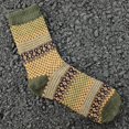 thumbnail image 4 of serony Winter Square Block Crew Length Wool Breathable Men Socks Vintage Ethnic Style Moisture Wicking, 4 of 9
