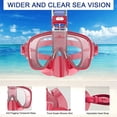 thumbnail image 3 of Snorkel Mask Foldable Diving Mask Set with Dry Top System and Camera Mount, Anti-Fog Professional Snorkeling Gear-B S, 3 of 5