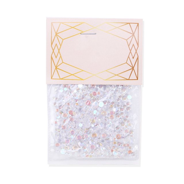 1440 Pieces Glass Crystal Set Flat Back Excellent Gloss Nail Art Rhinestones DIY Handcraft Manicure Accessories Card Making Transparent