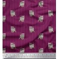 thumbnail image 1 of Soimoi Rayon Fabric Stripe & Cat Animal Fabric Prints By Yard 56 Inch Wide, 1 of 3