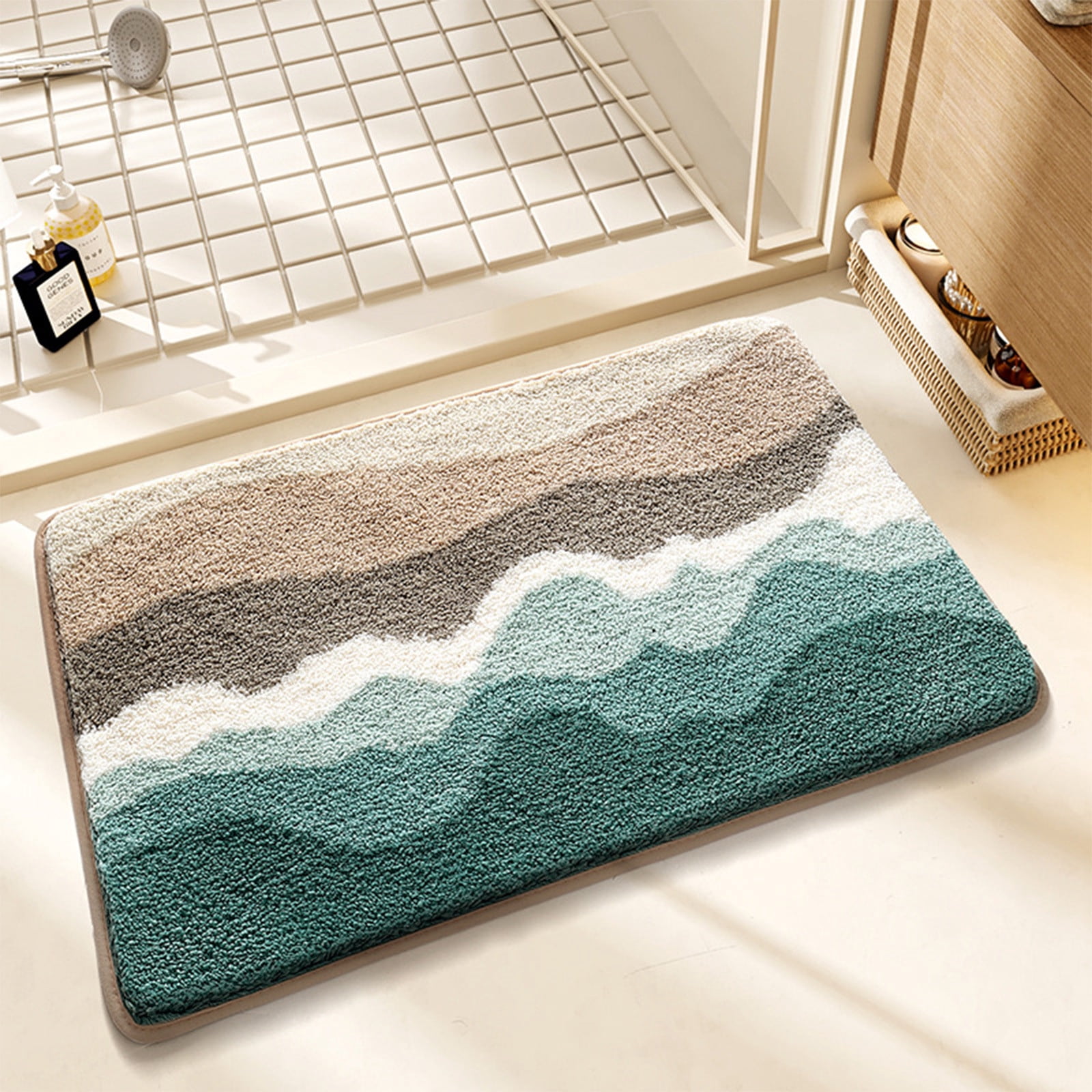 Clearance Tyidzon Bathroom Rugs, 23.62X15.74 Inch, Soft and Absorbent Bath Rugs, Non-Slip Bath Carpet, Machine Wash Dry Bath Mats for Bathroom Floor, Tub and Shower