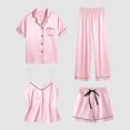 thumbnail image 2 of Ketyyh-chn99 Ensemble de Pyjama Femme Tenue d'Intérieur Ensemble Pyjamas Mode Fin Ensemble Quatre Pièces Rose,TG, 2 of 3