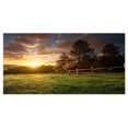 thumbnail image 1 of Designart Ranch clôturé au lever du soleil Art mural sur toile, 1 of 4