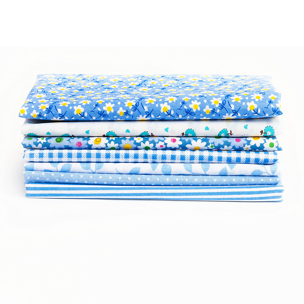 Ensemble de 7 Pcs Assortiment de Quarts de Graisse pour Courtepointe en Coton Couture DIY