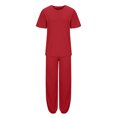 thumbnail image 5 of Qtocio Ensemble de Pyjama pour Femmes, Ensemble de Nuit Décontracté à Col Rond Uni, 5 of 5