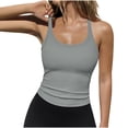thumbnail image 1 of ohmzyzo Womens Workout Tank Tops V Neck Racerback Going Out Crop 2025 Trendy Top Summer Sleeveless Ribbed Camisole, 1 of 8
