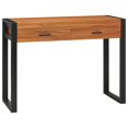 thumbnail image 1 of vidaXL Desk with 2 Drawers 100x40x75 cm Teak Wood, 1 of 5