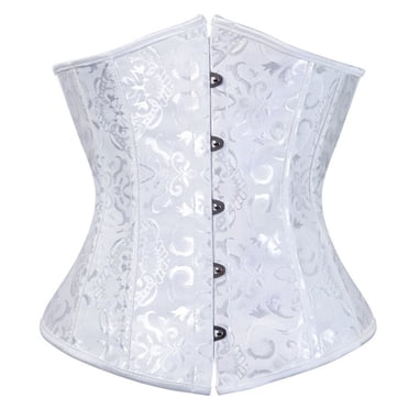 Aboser Corsets pour Femmes à la Mode en Brocart sous-Poitrine Bustier à Armatures avec Boucle avant Gaine Taille Grande Taille Serre-Taille Gaine