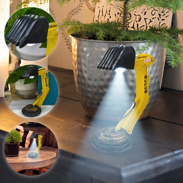 Birdeem Night Lights Plug In, Night Light Plug In, Beautiful and Unique Excavator Table Lamp Industrial Style Retro Led Lamp Usb Plug in Style, Small Table Lamp, Table Lamp for Living Room