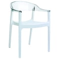 thumbnail image 1 of Compamia Carmen Patio Dining Chair with White Seat in Clear, 1 of 10