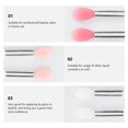 thumbnail image 2 of 6pcs Portable Single Head Makeup Brushes Multifunctional Silicone Lip Brushes Makeup Brushes Cosmetic Tool(Translucent and Flesh Pink and Watermelon Red), 2 of 8