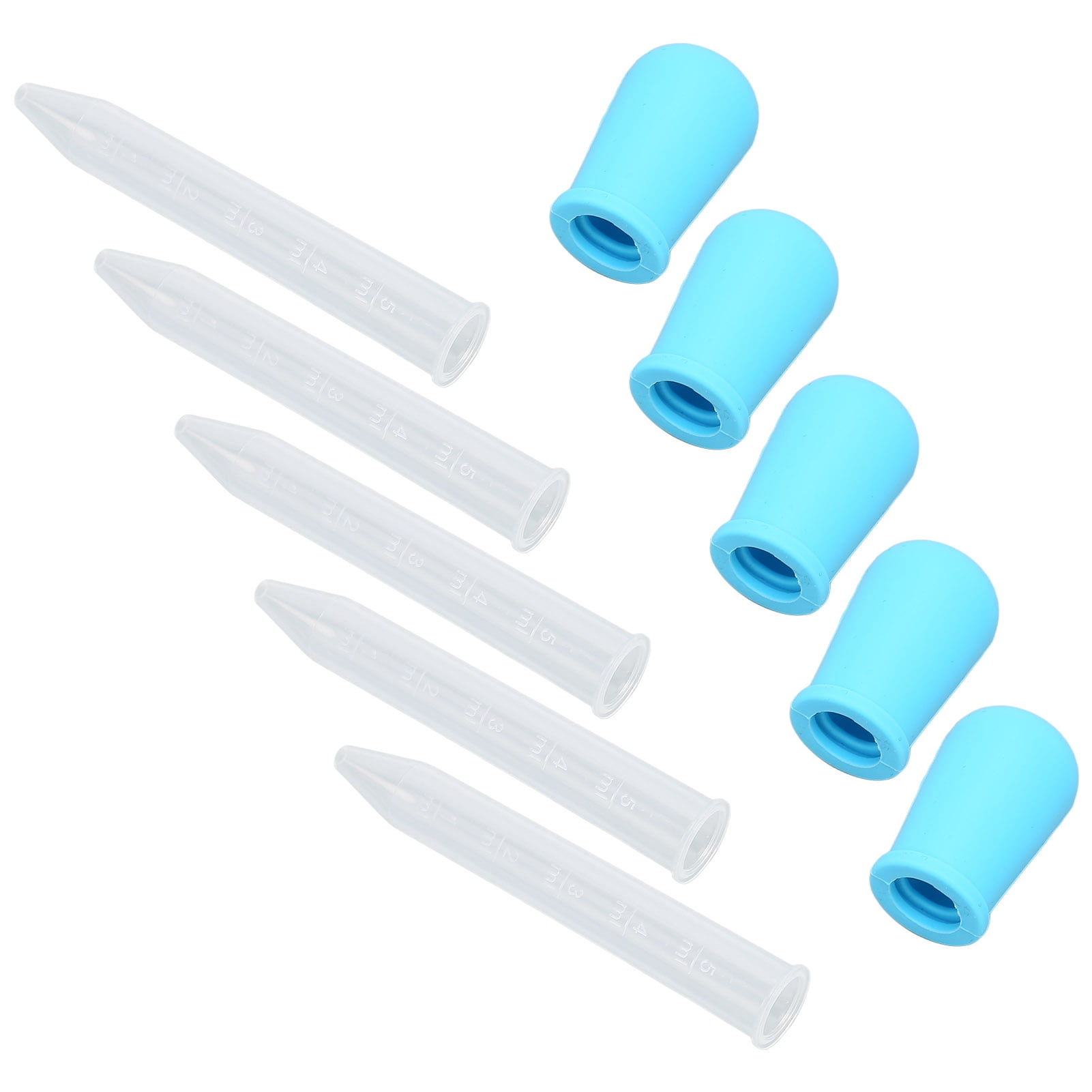 Compte-gouttes en Silicone Liquide Compte-Gouttes Calibrées 5 Pcs Compte-Gouttes Liquide Bijoux en Silicone Bricolage Compte-Gouttes Pipettes de Transfert pour Résine Époxy Laboratoire Expérience Bleu
