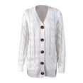 thumbnail image 4 of TIMIFIS Women's Cardigan Sweaters Oversized Chunky Knit Slouchy Wrap Open Front Outwear Oversized Coat-WhiteFall/Winter, 4 of 6