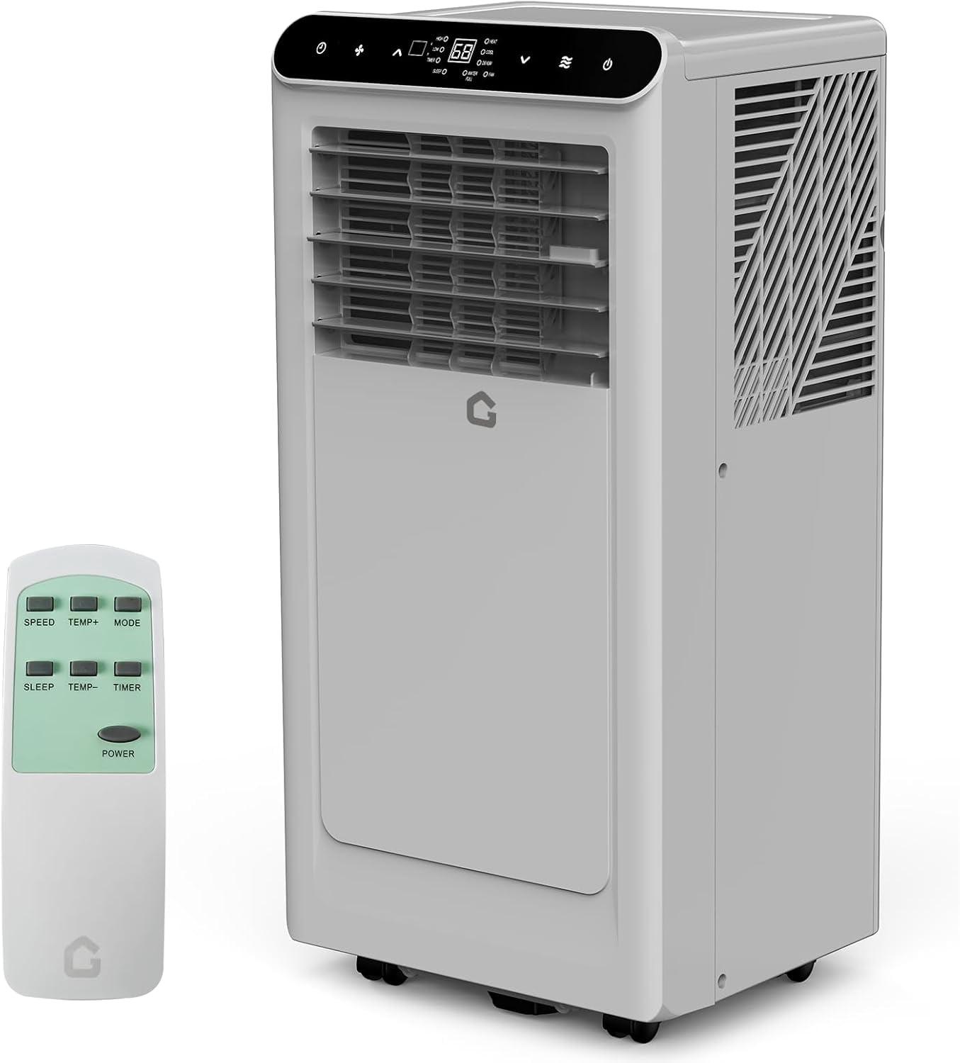 10,000 BTU Portable Air Conditioner, 3-In-1 Portable AC Units for Rooms with Fan, Dehumidifier, Cools Up to 450 Sq.Ft. Room Air Conditioner, Remote, Auto Swing, Quite Opration, Timer, Grey