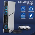 thumbnail image 2 of AARONMEI PlayStation 5 Slim Console Hôte Ventilateur de Refroidissement Refroidisseur Accessoires Externes LED Bleu, 2 of 7