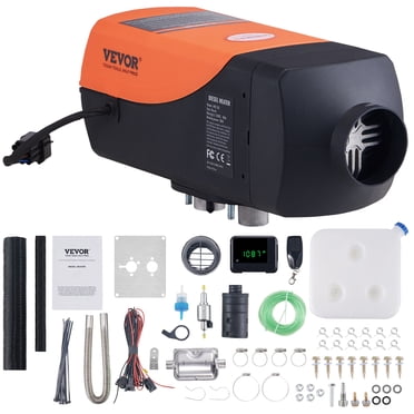 VEVOR Chauffage à Air Diesel, Chauffage Diesel 12V 2KW avec Télécommande et Écran LCD, Chauffage de Stationnement Diesel avec Réservoir de Carburant 10L, Chauffage Rapide pour VR Remorque Roulotte Fourgonnette Bateau et Intérieur