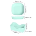 thumbnail image 3 of Pisexur Japanese Style Straw Plastic Spit Skeleton Dessert Fruit Nut Snack Dining Table Green,Free Size, 3 of 7