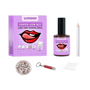 Openpig Kit de Gemmes Dentaires, Gemmes Dentaires Bricolage Bijoux en Cristaux avec Colle et Lumière, Kit Professionnel de Gemmes Dentaires pour Débutants pour Dents, Cadeau Brillant pour Fille Mode Gemmes Temporaires en Cristal pour Dents