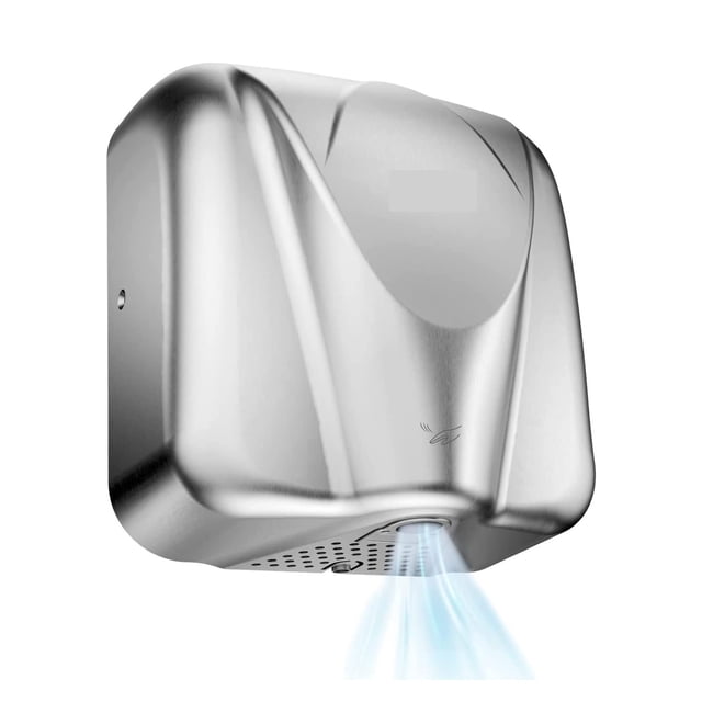 Séchoir à Mains Automatique, Séchoir à Mains Commercial Robuste, Conception en Acier Inoxydable à Grande Vitesse, Souffleur à Main à Vent Chaud 1400-1650 W, Séchage à Grande Vitesse