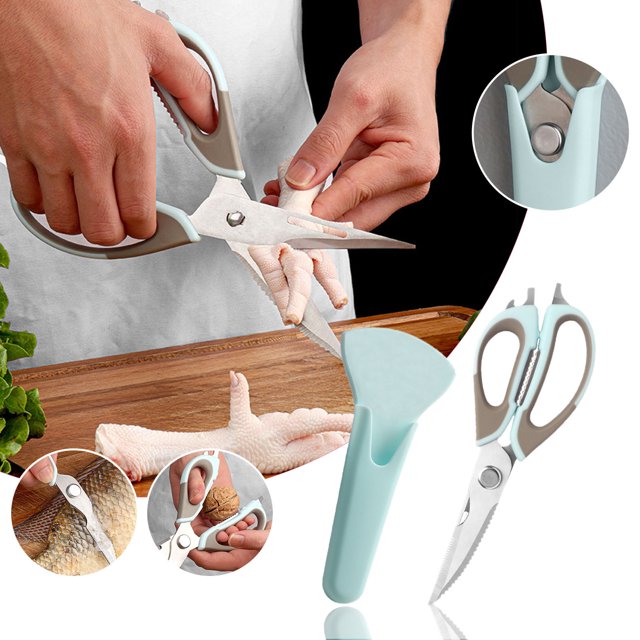 Cqxid Cutter Under $10 Kitchen Shears Ultra Sharp Stainless Steel Multifunctional Stainless Steel Kitchen Detachable Shears Heavy Duty Meat Scissors Chicken Poultry Fish Herbs Food Scissors