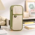 thumbnail image 2 of Kyusrd Summer Savings Deals 2025!Singles Layer Hanging Rope Large Capacity Canvas Pencil Case Stationery Bag Multifunctional Pencil Case, 2 of 6