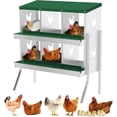 thumbnail image 1 of Chicken Nesting Box, 6 Compartment Metal Chicken Nesting Boxes for Chicken Coop, Easy Egg Collection, Easy Cleaning, Chicken Laying Boxes with Bracket Legs for Hens, Green, 1 of 7