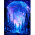 thumbnail image 1 of Toile Murale Lune et Forêt Cosmiques 15,75 X 11,81 Pouces, 1 of 8