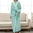 thumbnail image 1 of Gift TIMIFIS Mens Womens Robe Soft Plush Fleece Hooded Bathrobe, Full Length Long Warm Lounge Robe Spa Bath Robe with Hood pring/Summer, 1 of 6