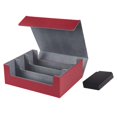 thumbnail image 3 of Esquirla Card Deck Box Holds 1800 Cards Game Card Storage Organizer Sports Cards Case Red and Gray, 3 of 8