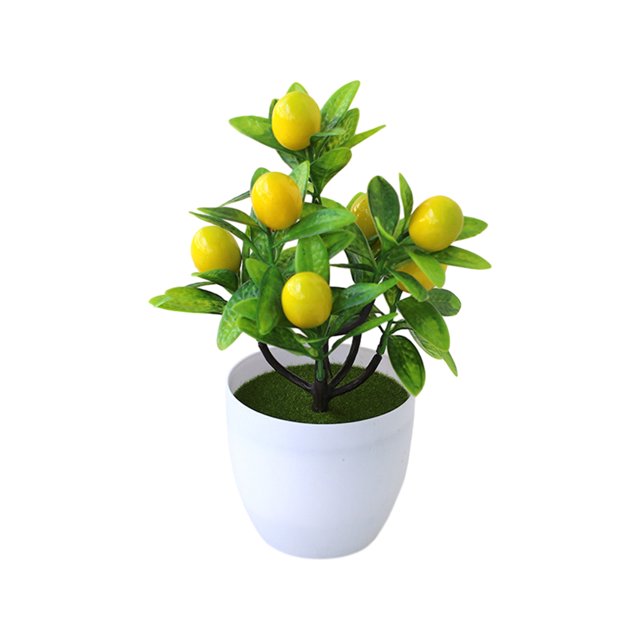 Youkk Stylish Ambience False Plants Collection Materials Artificial Potted Plants lemon 1Set