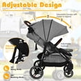 thumbnail image 4 of Costway High Landscape Baby Stroller Pushchair with Expandable & Footmuff Canopy 20 lbs 0-3 Years, 4 of 10