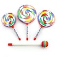 thumbnail image 4 of Tambour Mignon en Forme de Sucette Tambour Mignon en Forme de Sucette avec Maillet de Couleur Arc-en-Ciel Instruments de Musique Rythmiques Enfants Bébé Jouet de Jeu Cadeau, 4 of 8