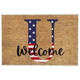 thumbnail image 2 of 4th of July Door Mat Outdoor,Independence Day Welcome Doormat, 4th of July Coir Doormat with Non Slip Backing ,Patriotic Mat Star Front Porch Rugs For Home Entrance 4th of July Decoration,(15*24"), 2 of 2