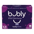 thumbnail image 2 of Bubly Blackberry Sparkling Water 355 mL cans, pack of 12, 2 of 10