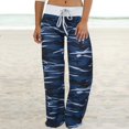 thumbnail image 1 of RKSTN Womens Pants Fashion Comfy Stretch Print Drawstring Wide Leg Lounge Pants Loose Comfortable Pants, 1 of 8