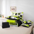 thumbnail image 4 of Erosebridal Geometry Lines Bedding Queen Size,Patchwork Rectangle Comforter Sets with Sheets,Stripe Bedroom Decor,Reversible,Lightweight,7 Pieces, 4 of 5