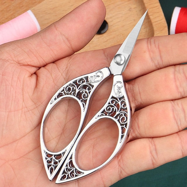 Cqxid Cutter Under $5 Retro Small Scissors Tailor Cutting Thread Head Tea Pointed Stainless Steel Office Dragon And Handmade Special Gold Scissors