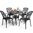 thumbnail image 4 of Patiojoy 5-Piece Cast Aluminum Patio Dining Set Outdoor Conversation Set with 4 Chairs & Table, 4 of 5