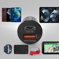 thumbnail image 3 of HyperGear mini 20W USB-C PD + 18W USB Fast Car Charger - Black, 3 of 4